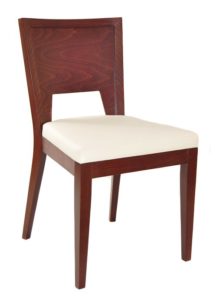 Nowoczesne krzesło drewniane z tapicerką na siedzisku AS-0712