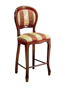 Włoski hoker stylowy tapicerowany BST-1002-V krzesło barowe do kuchni i do restauracji
