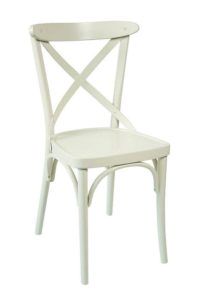 Gięte krzesło prowansalskie AG-150-B białe postarzane