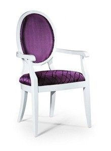 Biały fotel stylowy BK-0255
