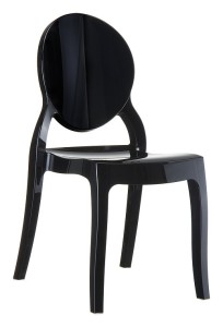 Krzesło nowoczesne czarne plastikowe Eliza