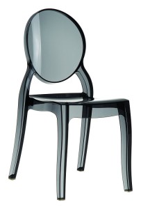Nowoczesne krzesło do kuchni plastikowe Krzesło Eliza czarny trans