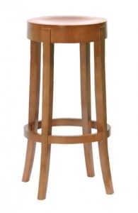 Drewniany stołek barowy CP-4086 taboret barowy