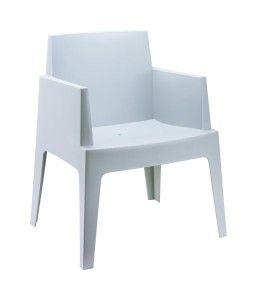 Boks nowoczesny fotel biały