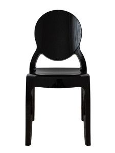 Krzesło plastikowe czarne ELIZA