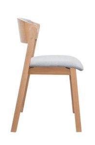 Krzesło nowoczesne drewniane z tapicerką CAVA-AS dąb