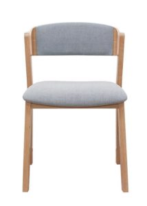 Krzesło nowoczesne drewniane CAVA-AS z tapicerowanym oparciem i siedziskiem