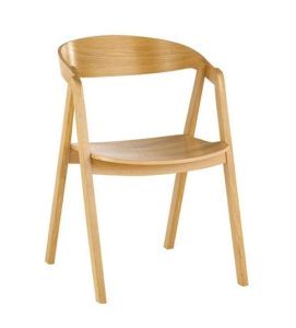 Designerskie sztaplowane krzesło nowoczesne dębowe LOX BS Meble Radomsko ustawiane w stos do 5 sztuk