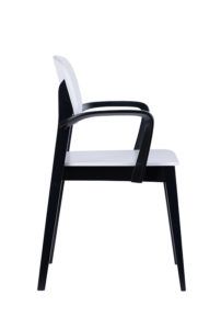 Fotel nowoczesny biały czarny ALLEGRI-BS Meble Radomsko