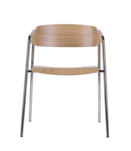 Designerski fotel nowoczesny metalowy CAVA-STEEL-CR