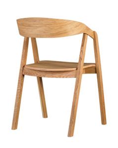 Designerski nowoczesny fotel drewniany LOX olejowany olejem naturalnym