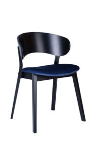 Czarne krzesło nowoczesne DOMA AS