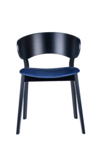 Nowoczesne krzesło DOMA AS tapicerowane czarne