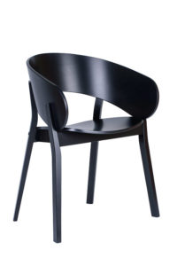 Designerski nowoczesny fotel czarny DOMA-BS z kolekcji Mediolan 2020 nowość od Meble Radomsko