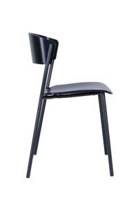 Krzesło metalowe z siedziskiem i oparciem drewnianym AS-CAVA-STEEL