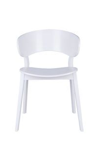 Designerskie białe krzesło drewniane DOMA-AS twarde