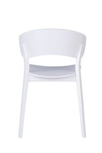 Designerskie krzesło drewniane DOMA-AS twarde białe
