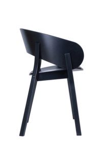 Fotel DOMA-BS czarny hiszpański designer Yago Sarri