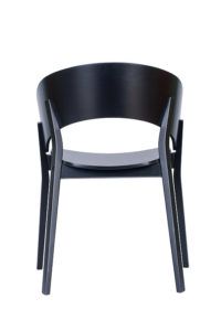Nowoczesny fotel DOMA-BS twardy czarny z kolekcji Mediolan 2020