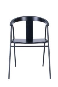 Nowość krzesło drewniane na stelażu metalowym czarnym BS-UVE czarne