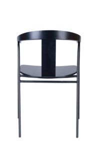 Krzesło metalowe czarne BS-UVE Nowość design Yago Sarri