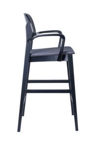 Hoker nowoczesny BST-ALLEGRI 2 krzesło barowe z podłokietnikami projektu Studio Sagitar