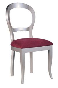 Stylowe krzesło srebrne A-1069-V