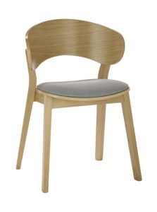 Designerskie nowoczesne krzesło dębowe DOMA-AS tapicerowane Nowość od Meble Radomsko