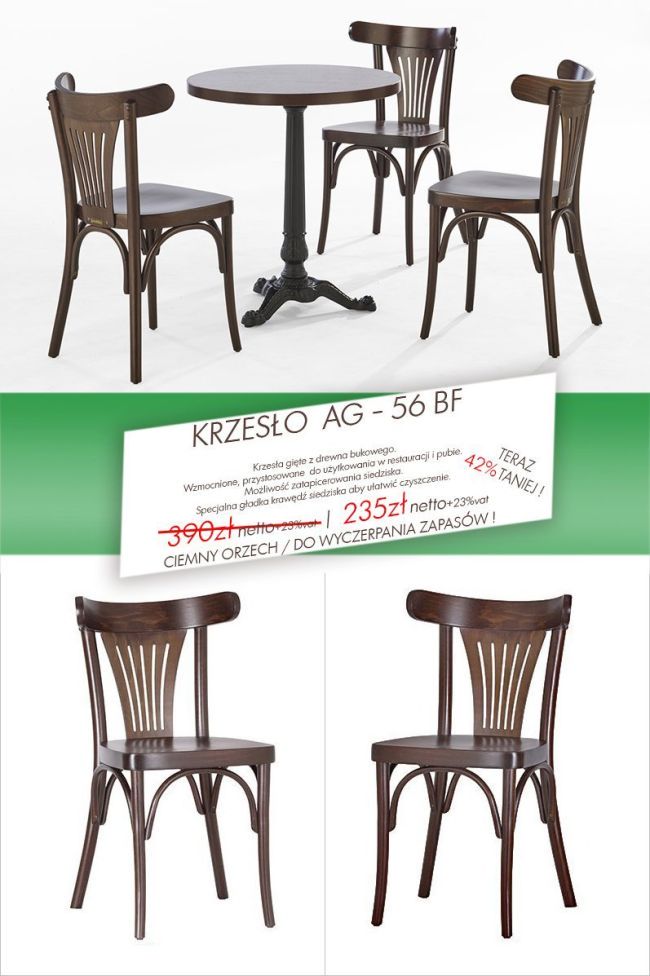 Klasyczne krzesło drewniane do pizzerii, pubu oraz do restauracji cena promocja