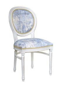 Krzesło stylowe A-1001-VU typu Ludwik XVI kolor biały z półobręczą