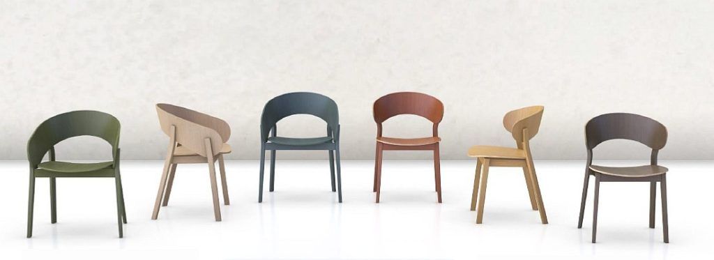 Kolekcja nowoczesnych krzeseł drewnianych wg projektu Y.Sarri DOMA